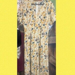 C. Wonder Floral Maxi Dress in Yellow and Blue